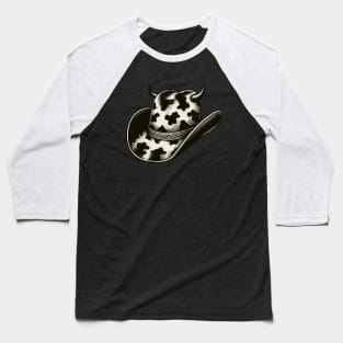 Cow print cowboy hat Baseball T-Shirt